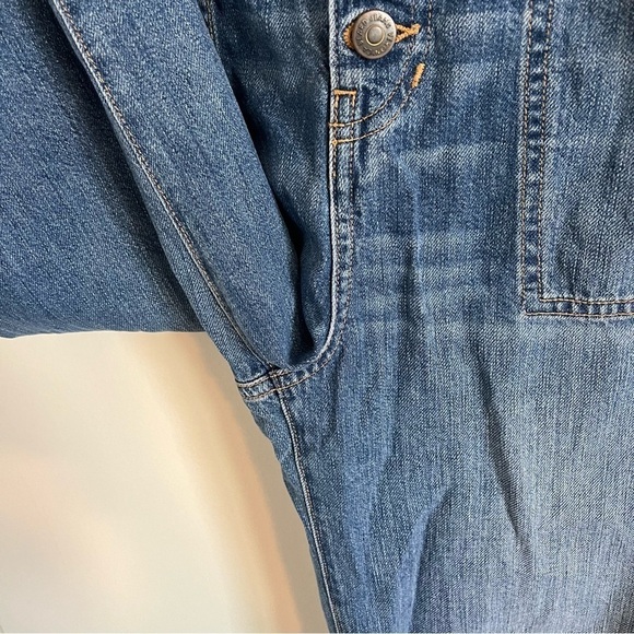 VERONICA BEARD Button Fly Crosbie High Rise Cropped Wide Leg Jeans - Picture 6 of 10